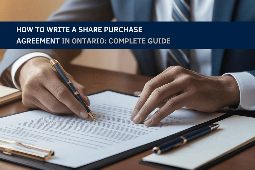How to Write a Share Purchase Agreement in Ontario: A Complete Guide. 