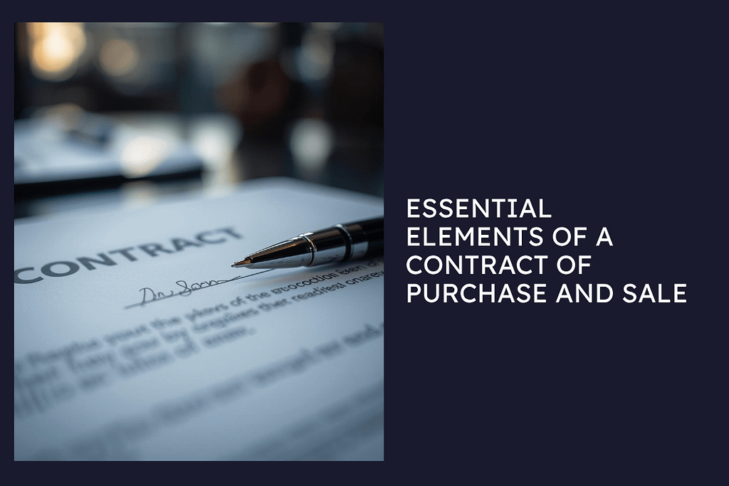 ESSENTIAL ELEMENTS OF A CONTRACT OF PURCHASE AND SALE