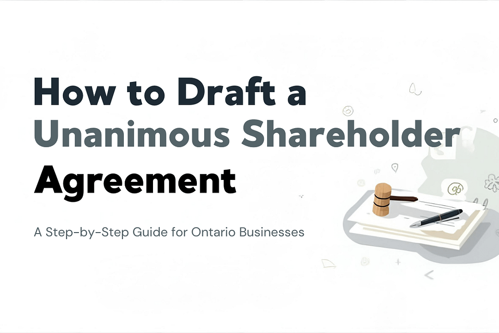 How to Draft a Unanimous Shareholder Agreement: A Step-by-Step Guide for Ontario Businesses