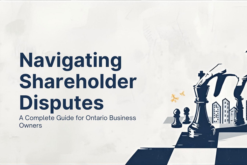 Navigating Shareholder Disputes: A Complete Guide for Ontario Business Owners